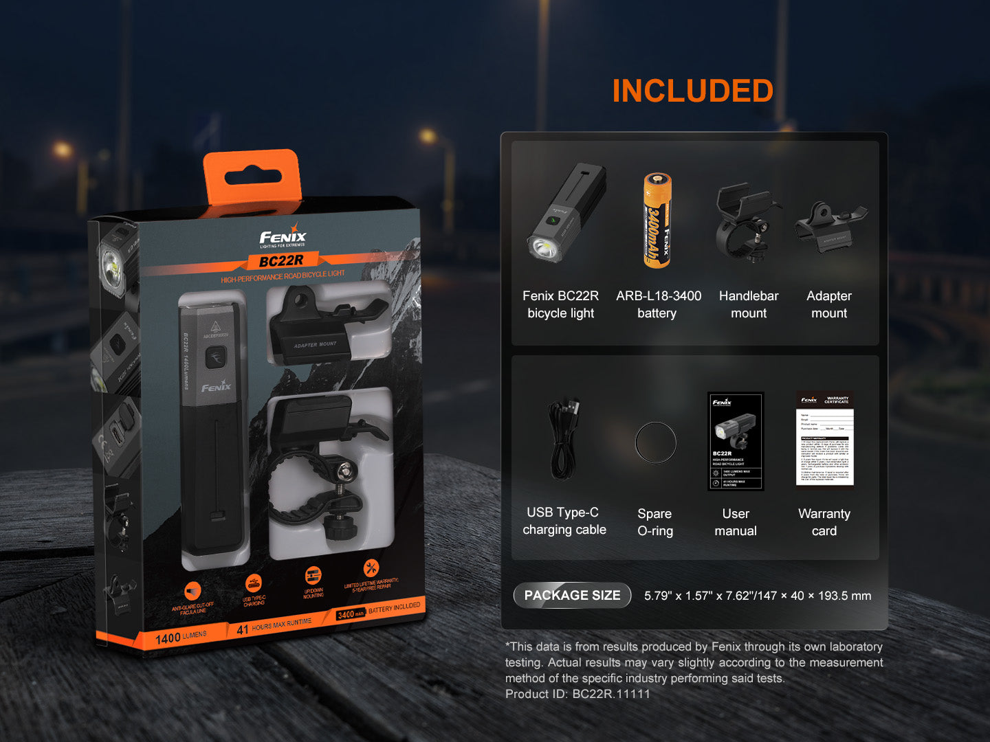 Fenix BC22R High Performance Road Bike Light