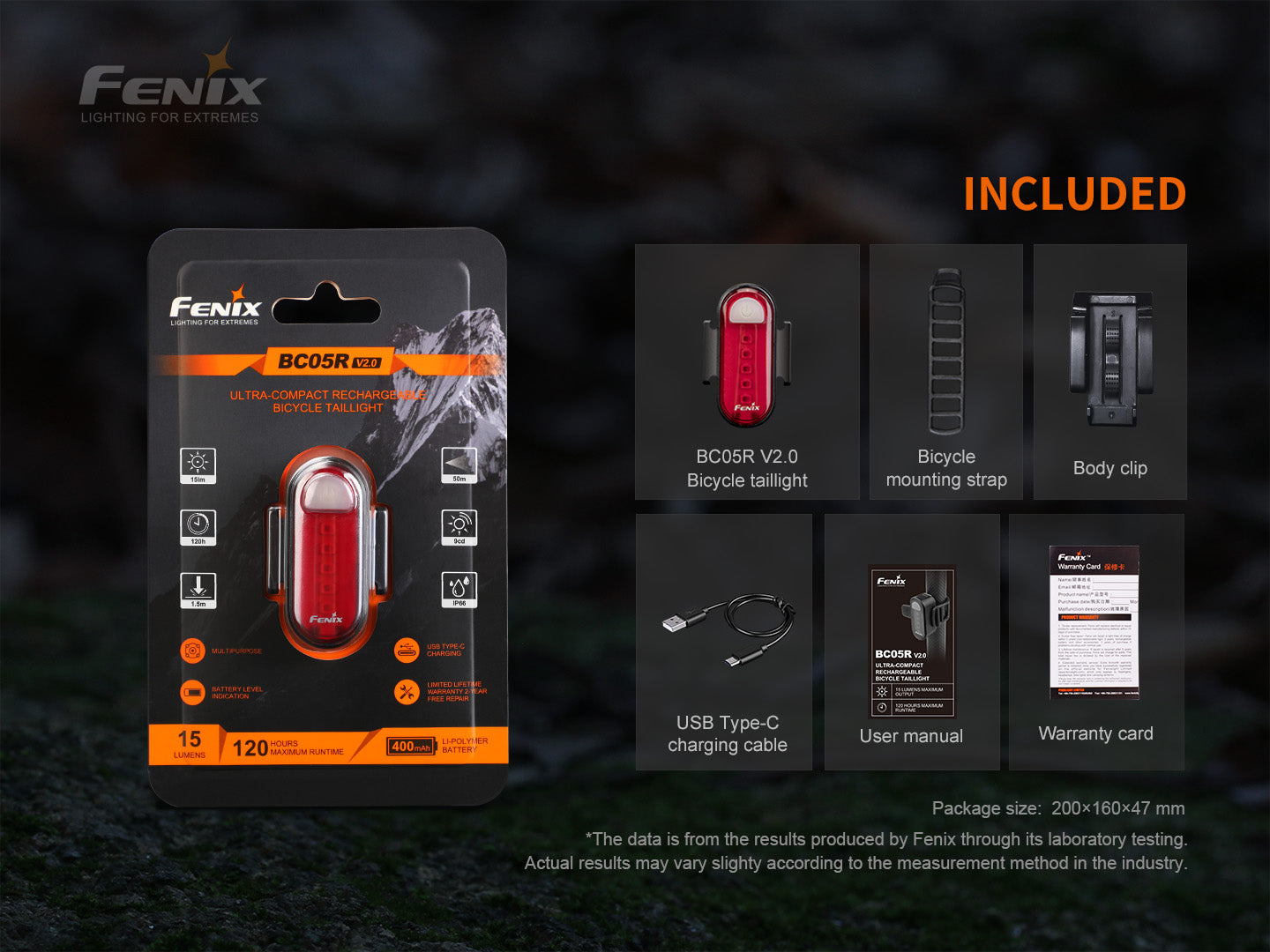 Fenix BC05R V2 Bicycle Rear Light