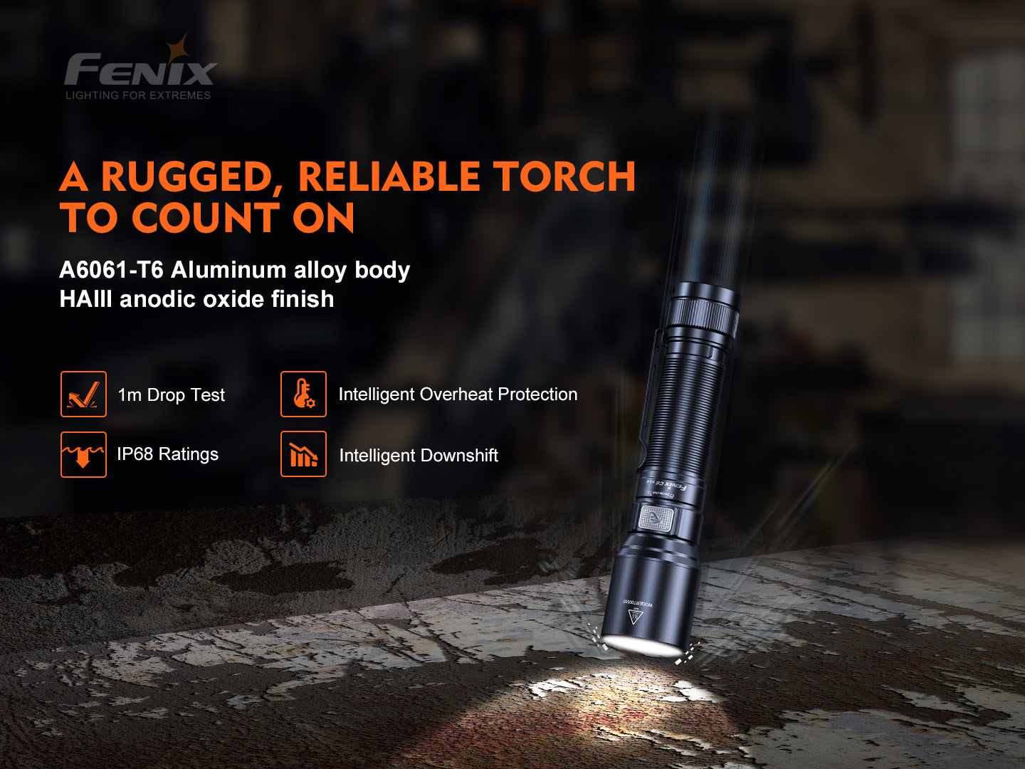 Fenix C6 V3 Heavy Duty Rechargeable Flashlight