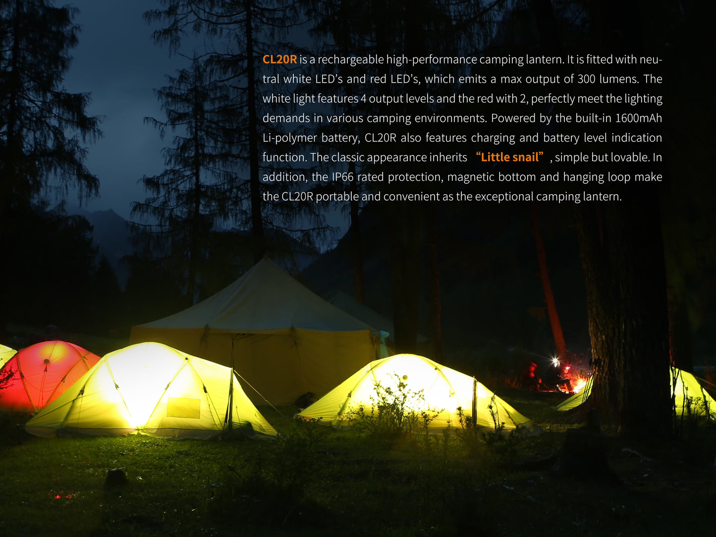 Fenix CL20R Compact Waterproof Rechargeable Camping / Outdoor Lantern