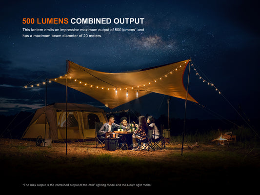 Fenix CL22R 500 Lumens Compact Multi-Functional Atmosphere Camping Lantern