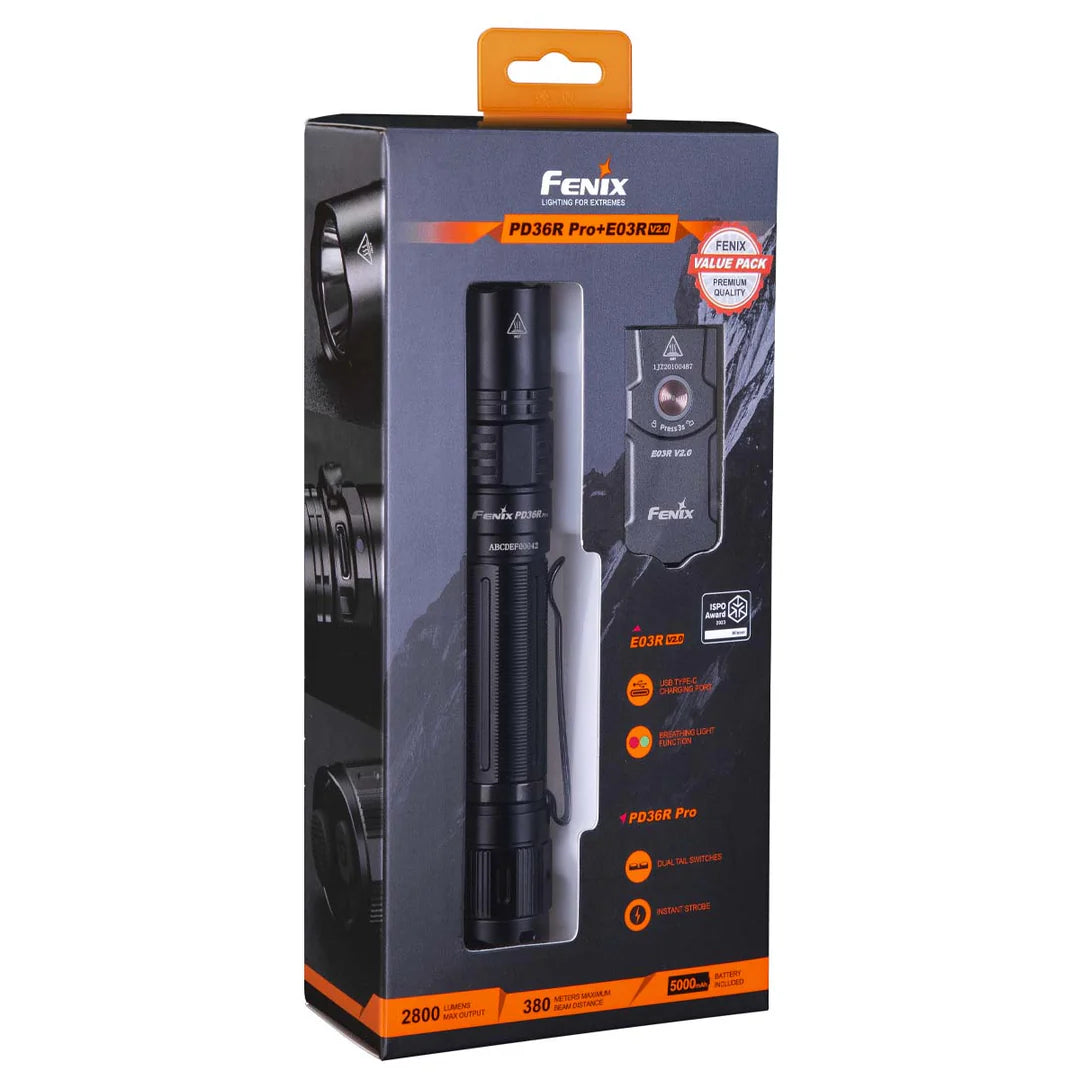 Fenix PD36R Pro Heavy Duty Tactical Flashlight - 2,800 Lumens
