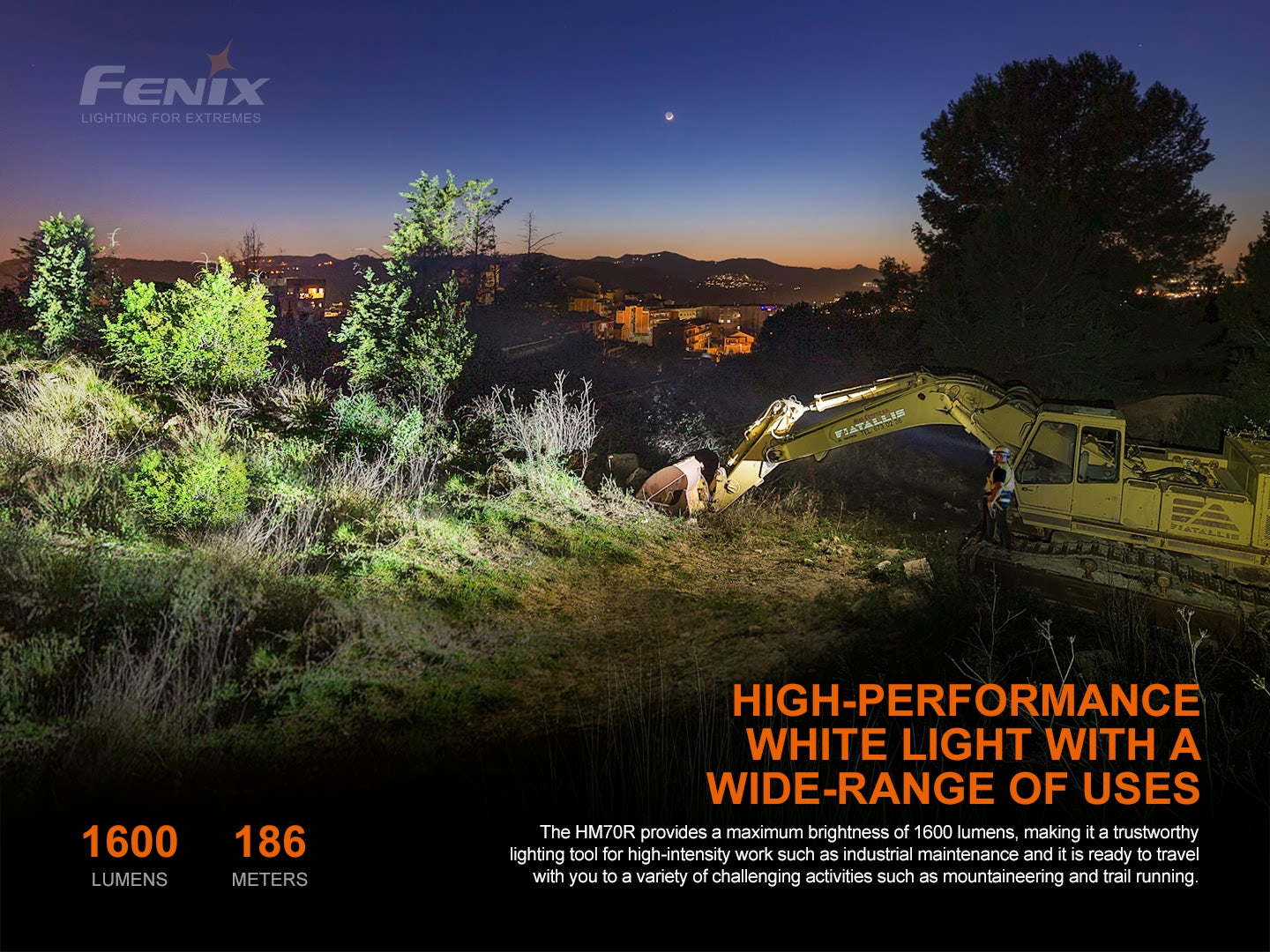 Fenix HM70R Rechargeable Headlamp - 1600 Lumens
