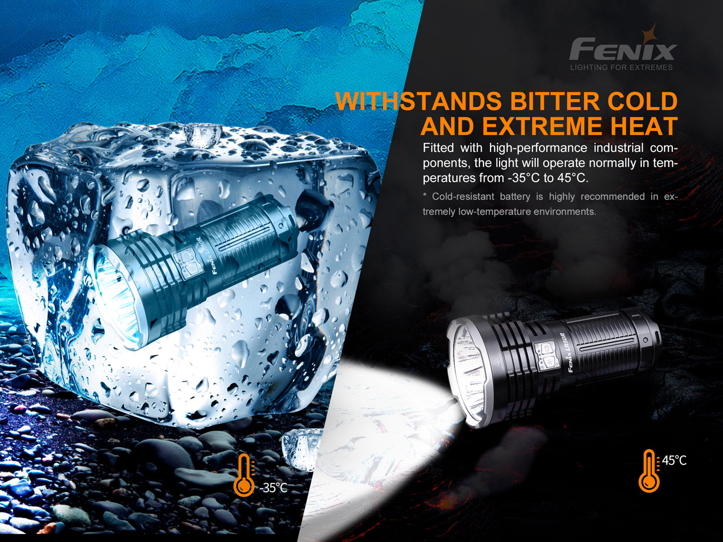 Fenix LR50R High Power Flashlight - 12,000 Lumens