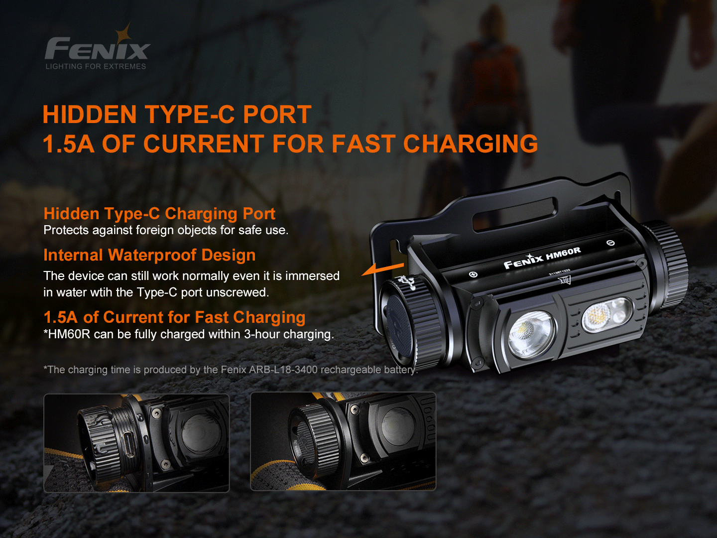 Fenix HM60R Intelligent Frequency-Sensing Outdoor Headlamp