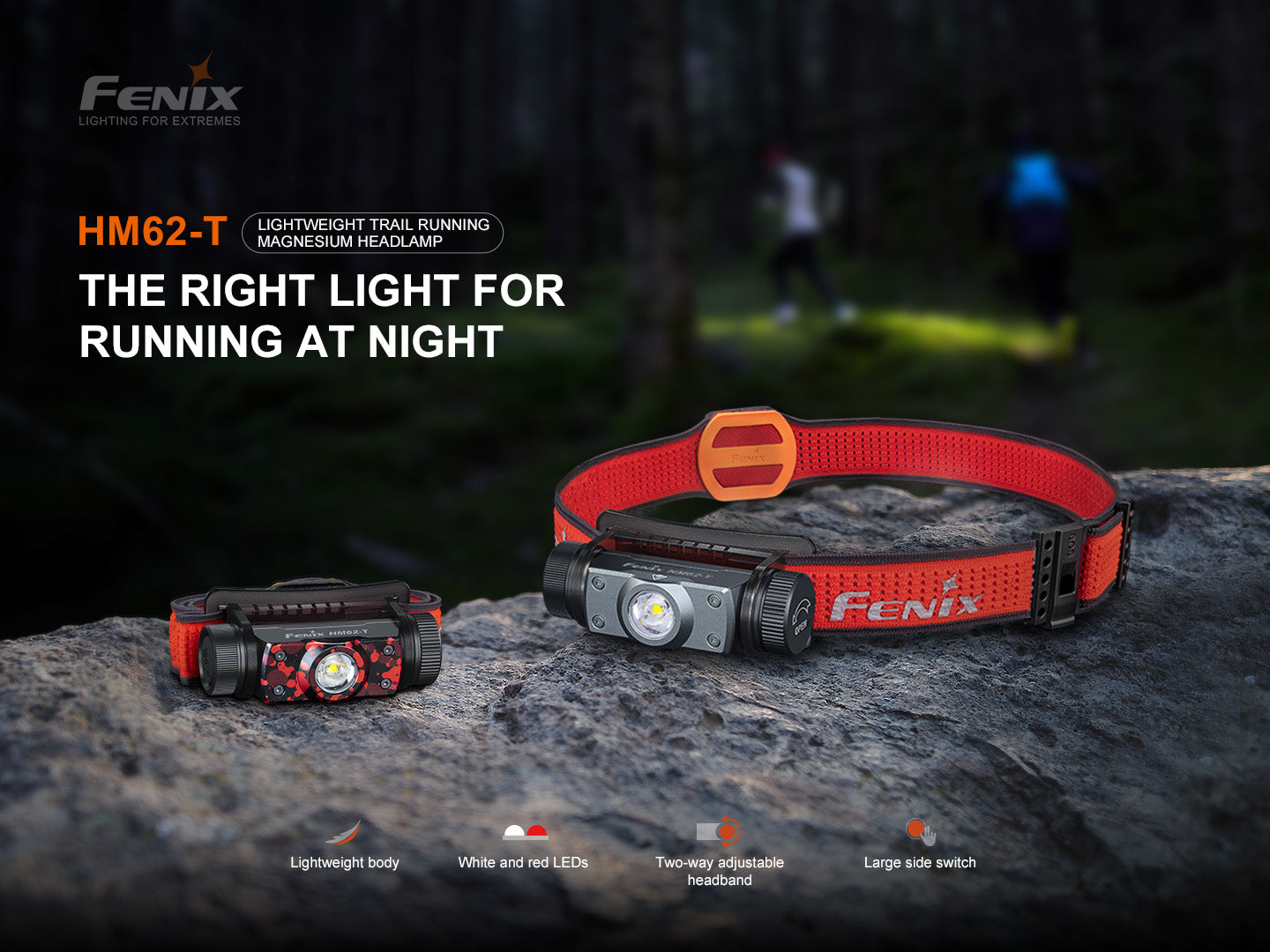 Fenix HM62-T Ultra Lightweight Magnesium Headlamp With Emergency Whistle