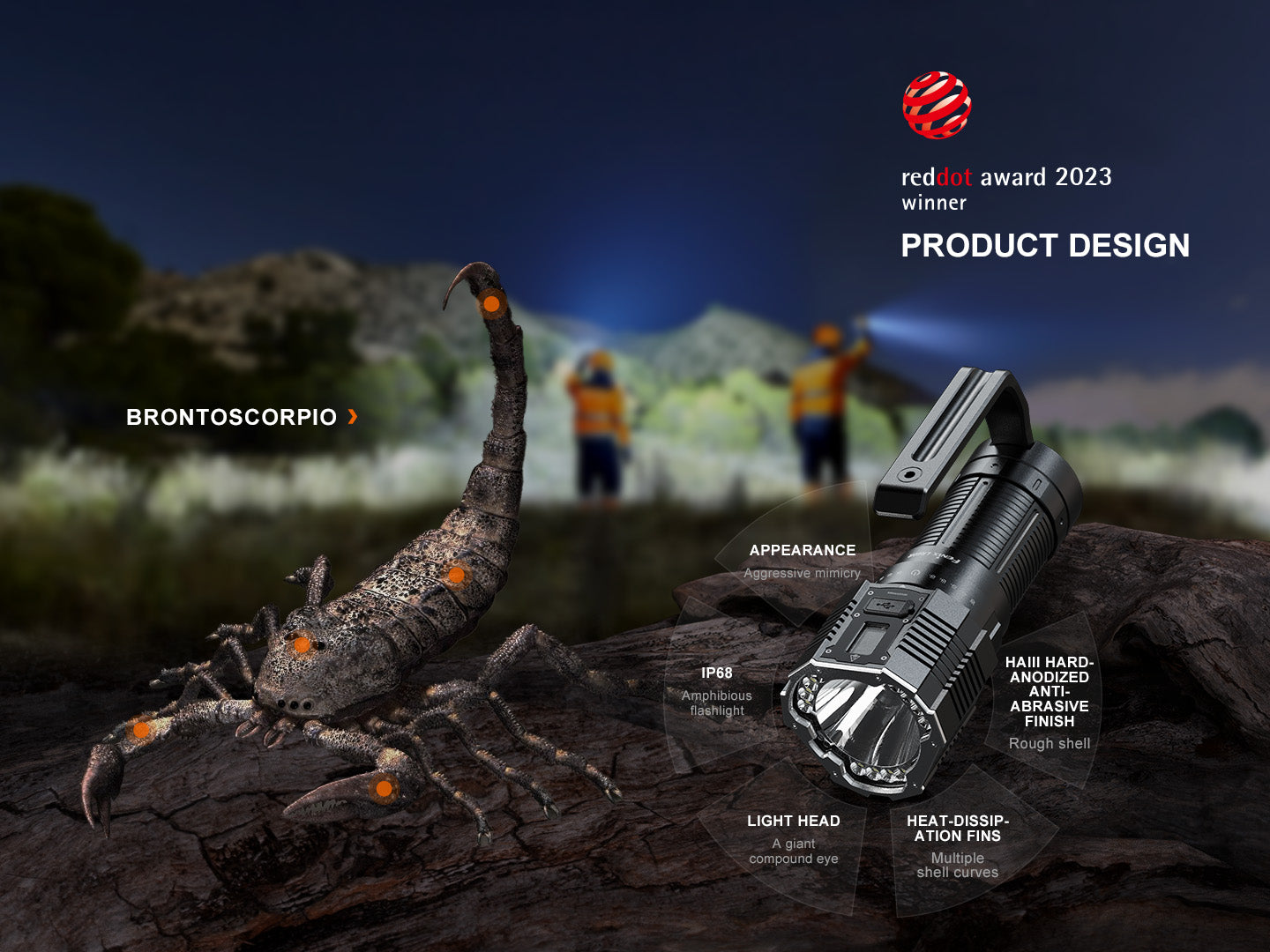 Fenix LR60R High Power Flashlight 1,085 Meters - 21,000 Lumens