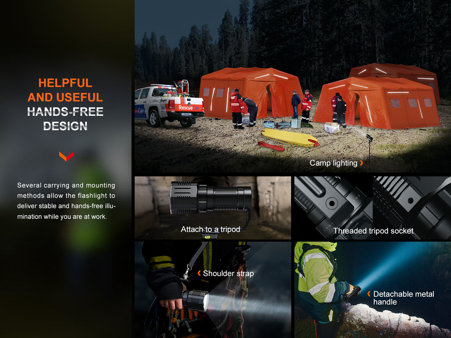 Fenix LR60R High Power Flashlight 1,085 Meters - 21,000 Lumens