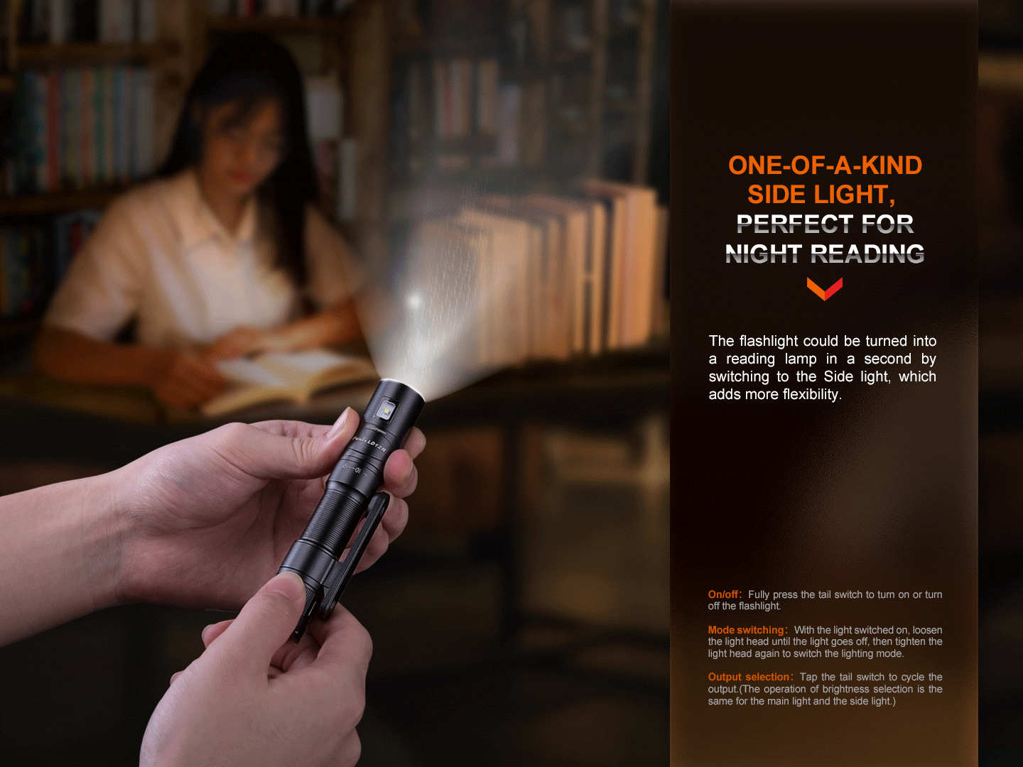 Fenix LD12R Dual Light Sources USB-C Rechargeable Compact Flashlight