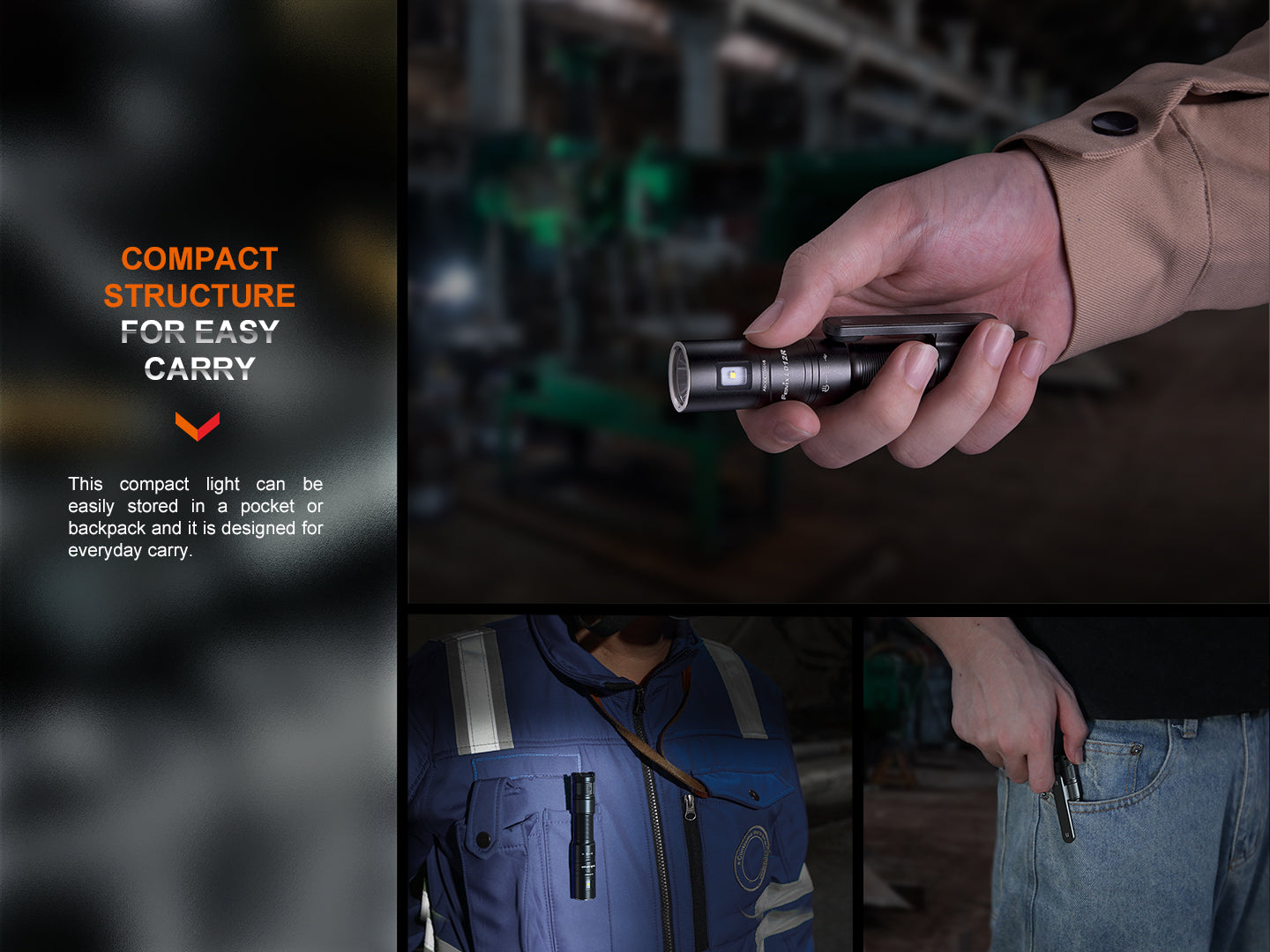 Fenix LD12R Dual Light Sources USB-C Rechargeable Compact Flashlight
