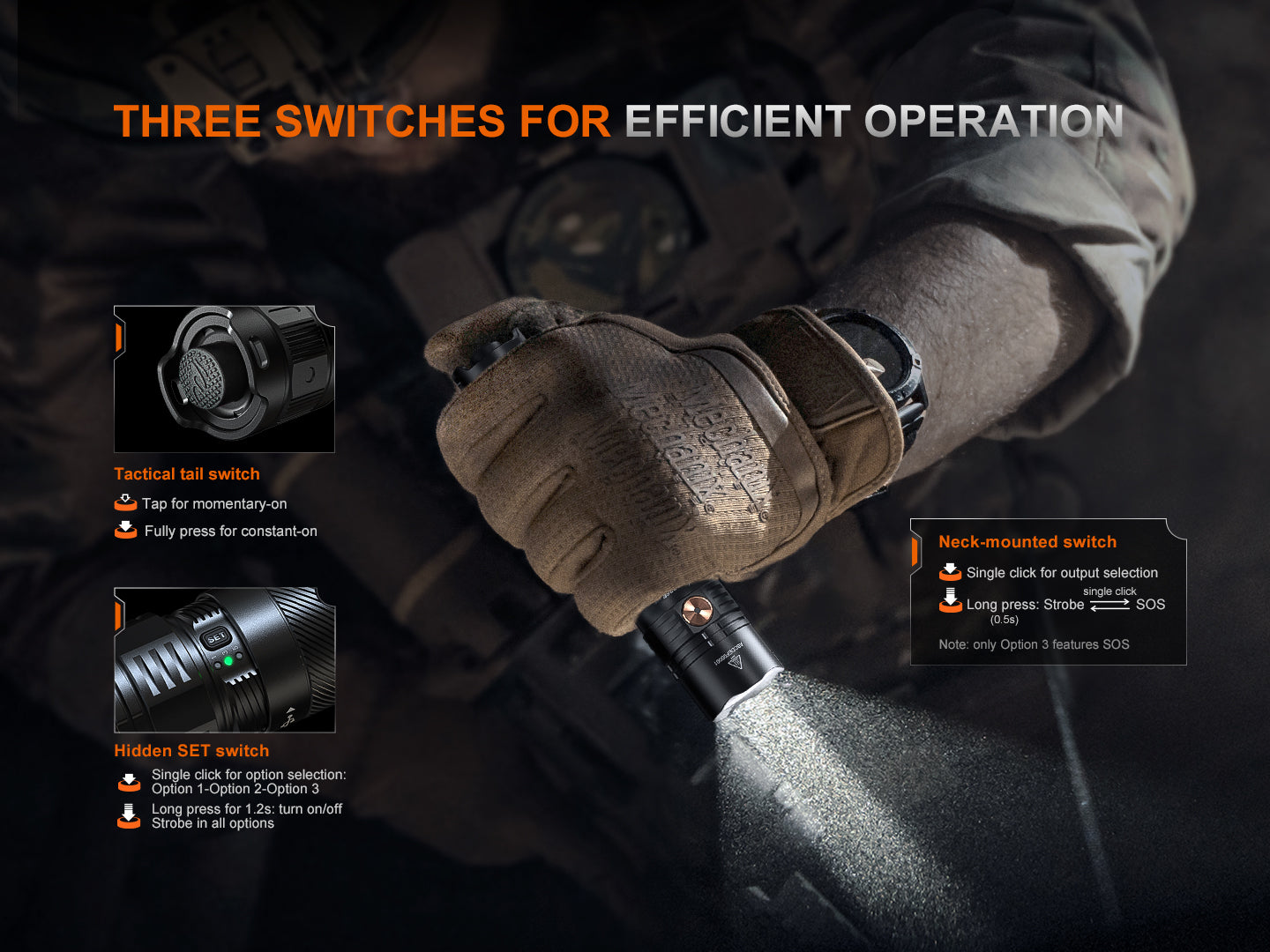 Fenix PD36R ACE Multi-Mode Tactical Flashlight