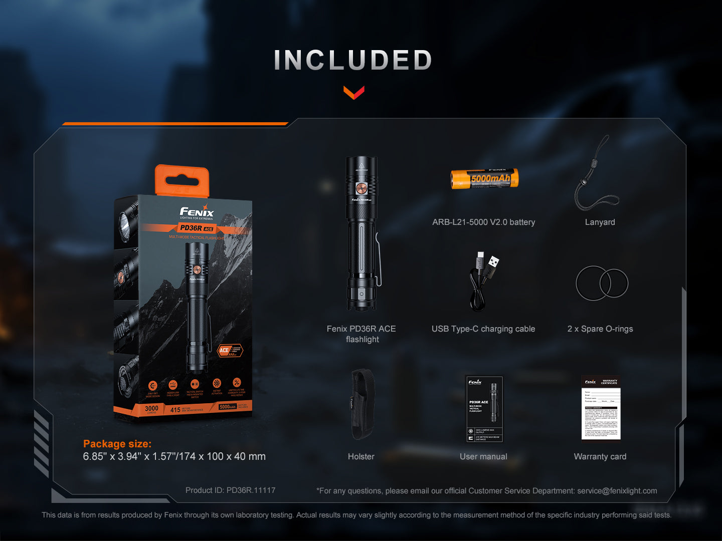 Fenix PD36R ACE Multi-Mode Tactical Flashlight
