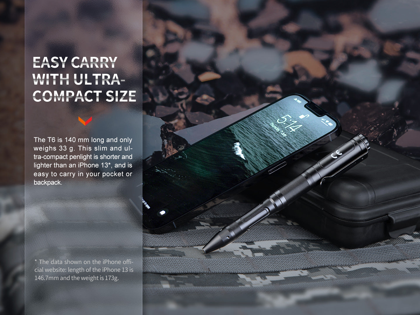 Fenix T6 Tactical USB-C Rechargeable Penlight
