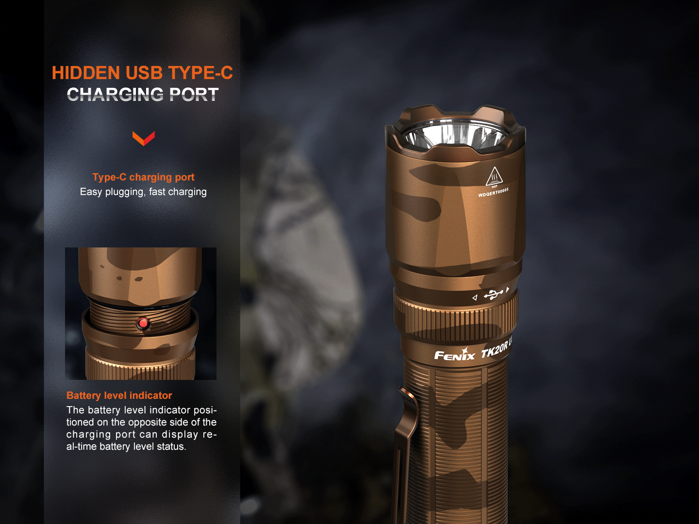 Fenix TK20R UE Tactical Flashlight - 465 Meters Throw - 2,800 Lumens