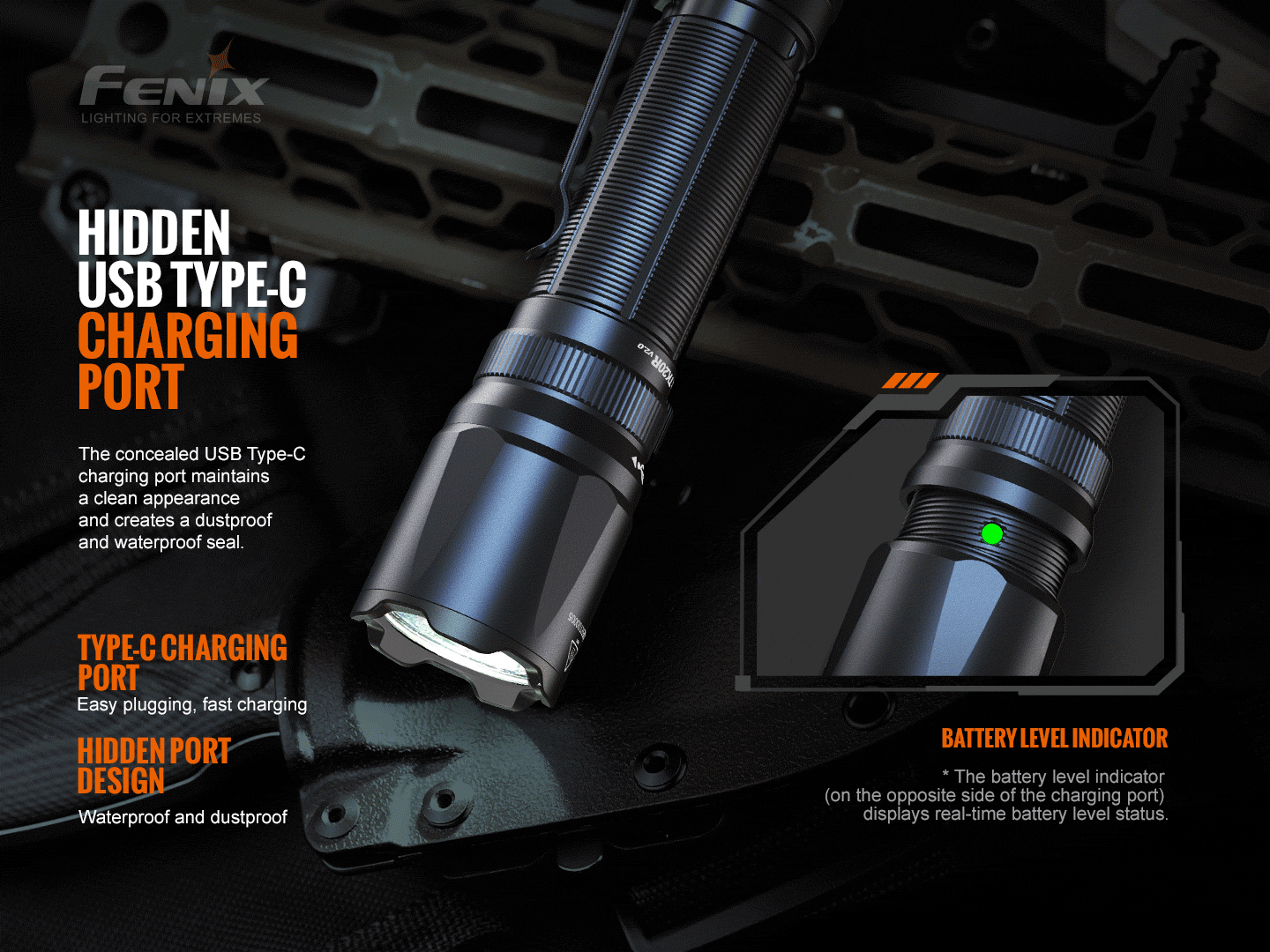 Fenix TK20R V2 Tactical Flashlight 475 Meters Throw - 3,000 Lumens