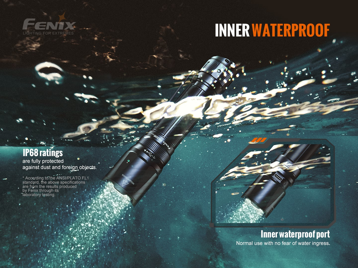 Fenix TK20R V2 Tactical Flashlight 475 Meters Throw - 3,000 Lumens