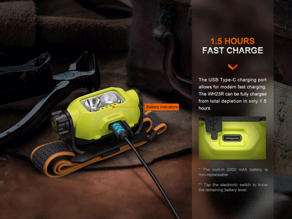 Fenix WH23R Dual Beam Distance LED Headlamp With Hand Gesture On / Off Function