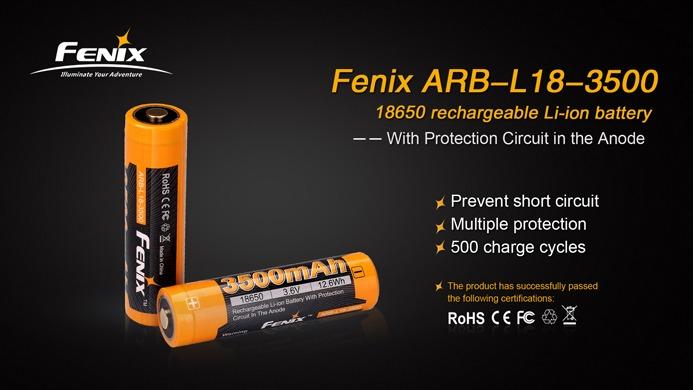 Fenix ARB-L18-3500 18650 Li-ion Rechargeable Battery