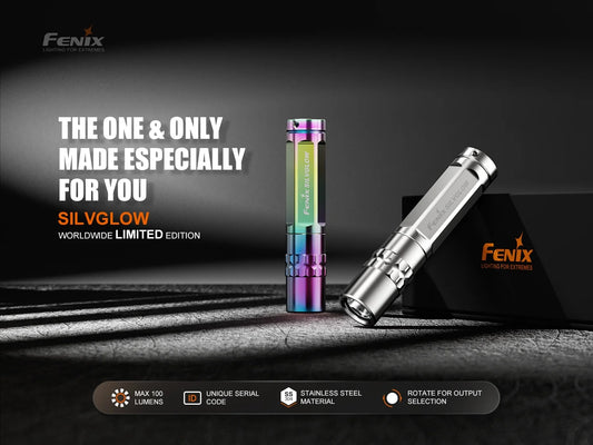 (Limited Edition) Fenix Silvglow Stainless Steel Keychain Flashlight