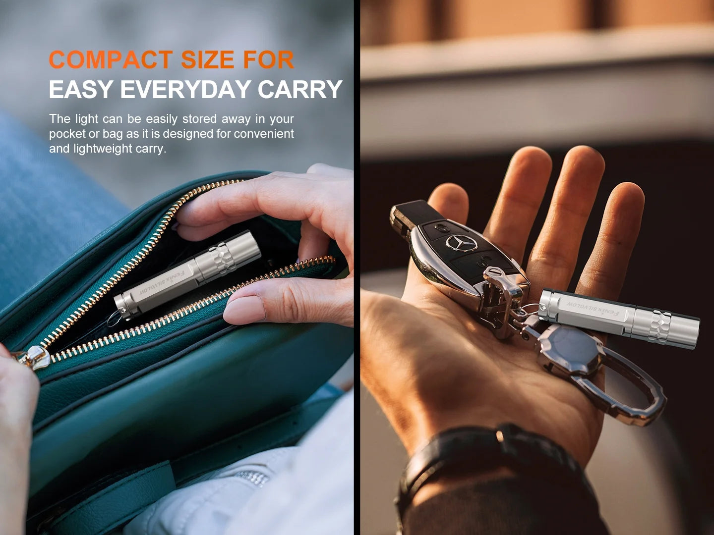 (Limited Edition) Fenix Silvglow Stainless Steel Keychain Flashlight