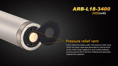 Fenix ARB-L18-3400 18650 Li-ion Rechargeable Battery