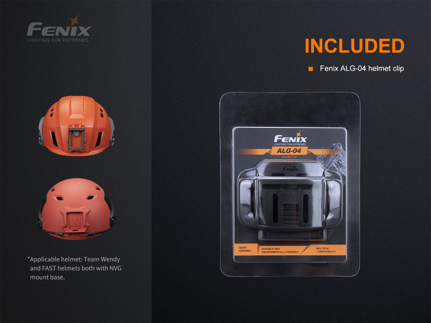 Fenix ALG-04 V2 NVG Helmet Mount Headlamp Bracket