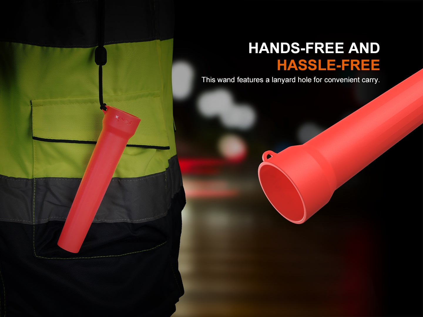 Fenix AOT-03 Soft Silicone Traffic Wand in Red / White
