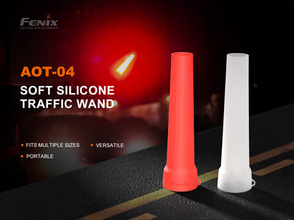 Fenix AOT-04 Soft Silicone Traffic Wand in Red / White For Flashlight