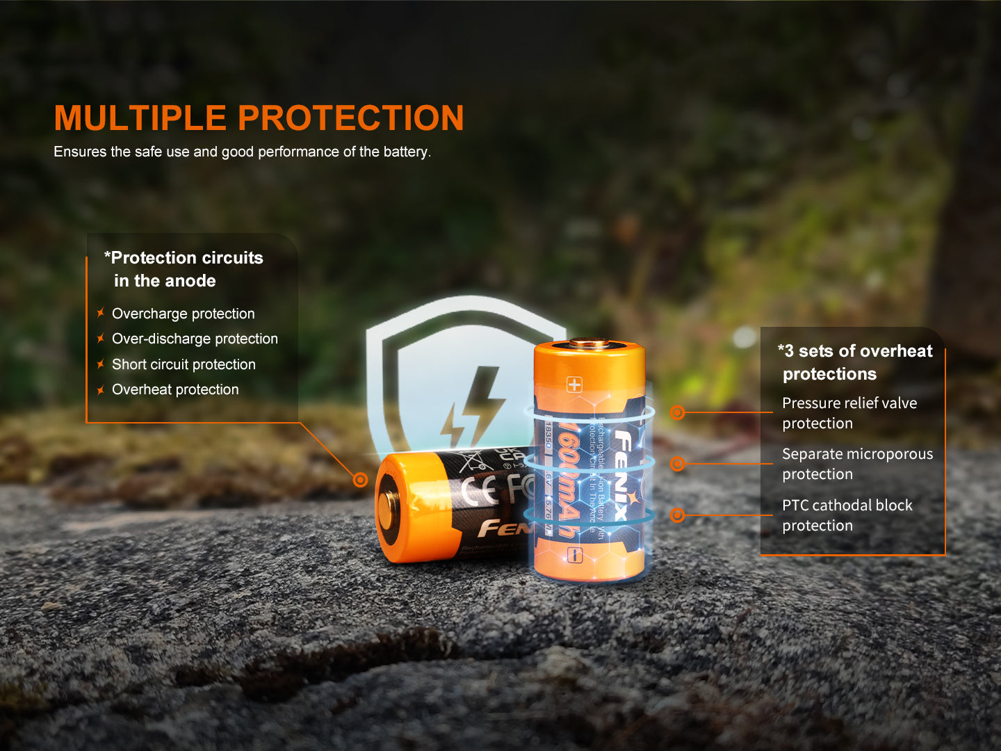 Fenix ARB-L18-1600 18350 Li-ion Rechargeable Battery