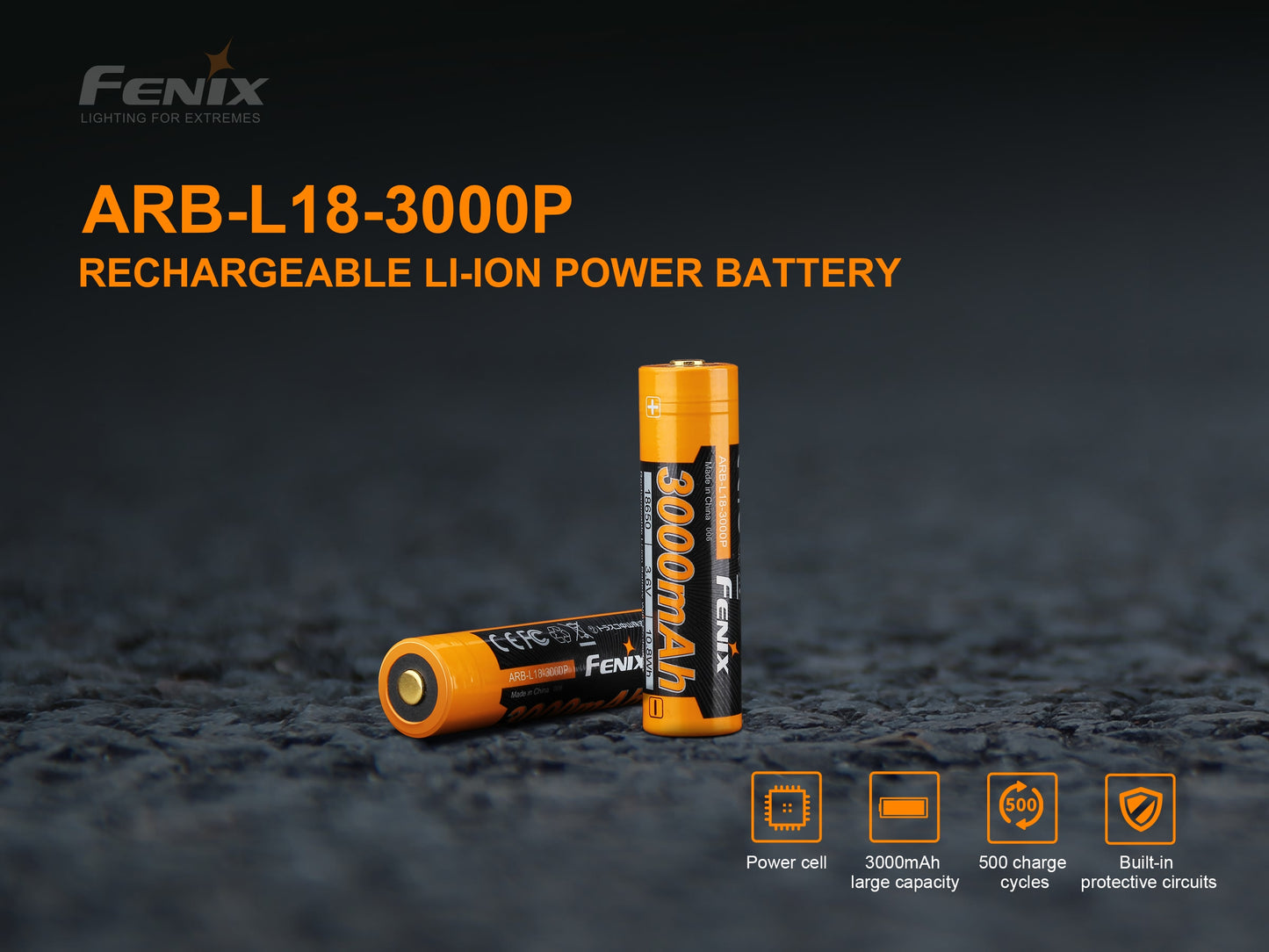Fenix ARB-L18-3000P 18650 Li-ion Rechargeable Battery