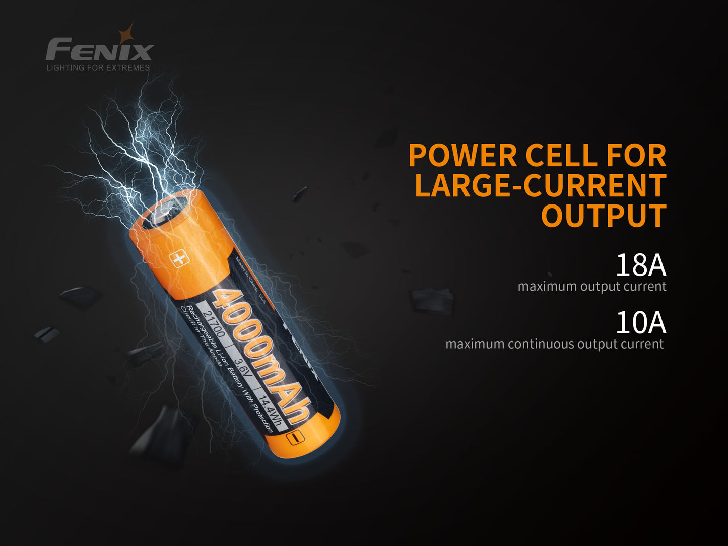 Fenix ARB-L21-4000P 21700 Li-ion Rechargeable Battery