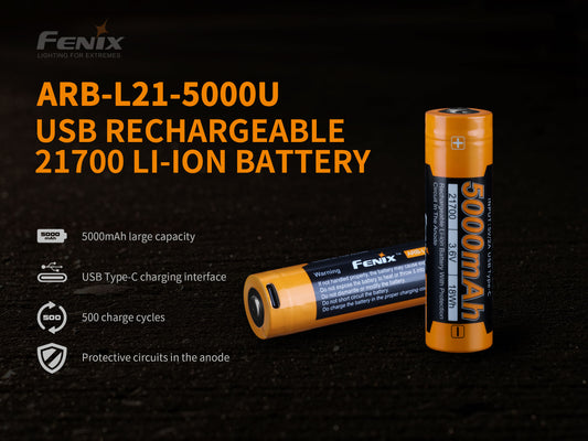 Fenix ARB-L21-5000U 21700 Li-ion Rechargeable Battery