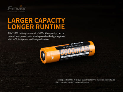 Fenix ARB-L21-5000U 21700 Li-ion Rechargeable Battery