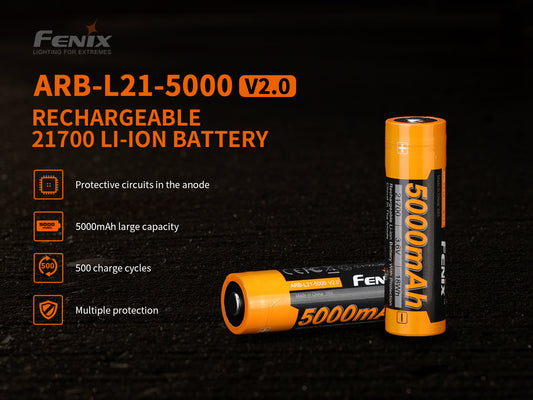 Fenix ARB-L21-5000 V2 21700 Protected Li-ion Rechargeable Battery