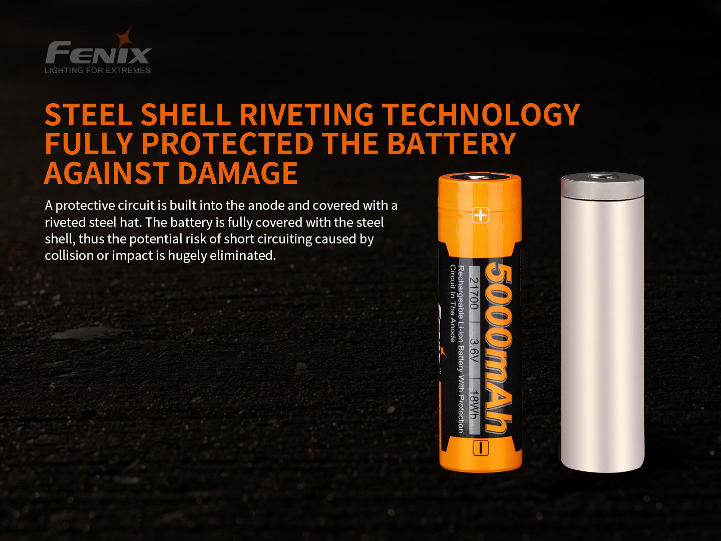 Fenix ARB-L21-5000 V2 21700 Protected Li-ion Rechargeable Battery