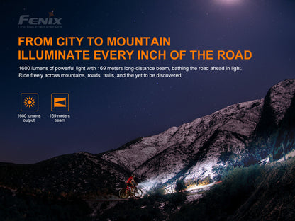 Fenix BC26R USB-C Rechargeable Bike Front Light - 1,600 Lumens