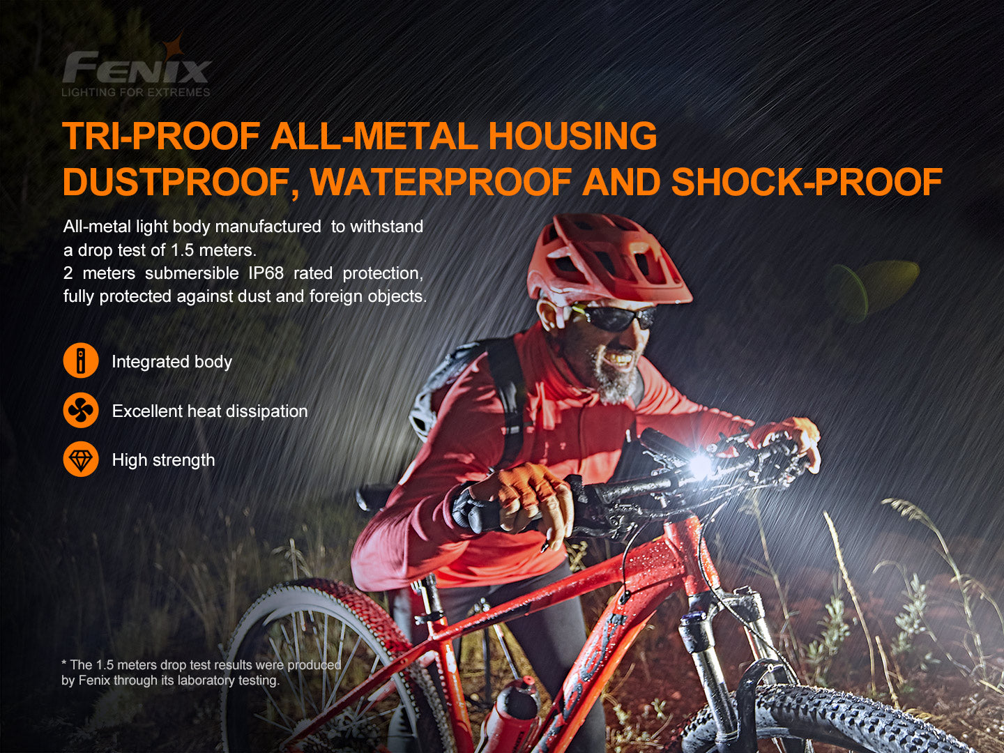 Fenix BC26R USB-C Rechargeable Bike Front Light - 1,600 Lumens