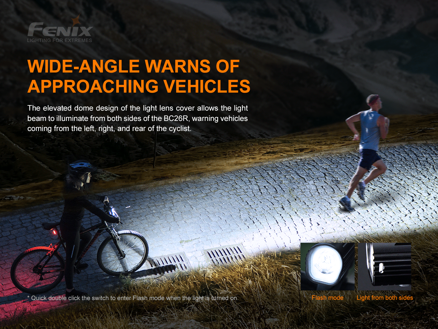 Fenix BC26R USB-C Rechargeable Bike Front Light - 1,600 Lumens