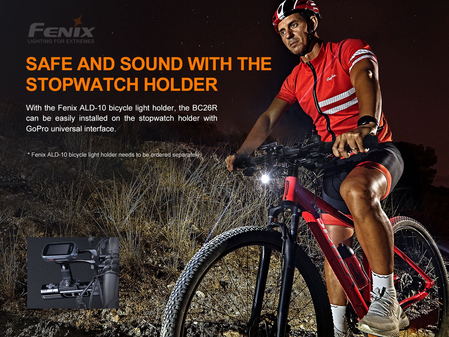 Fenix BC26R USB-C Rechargeable Bike Front Light - 1,600 Lumens