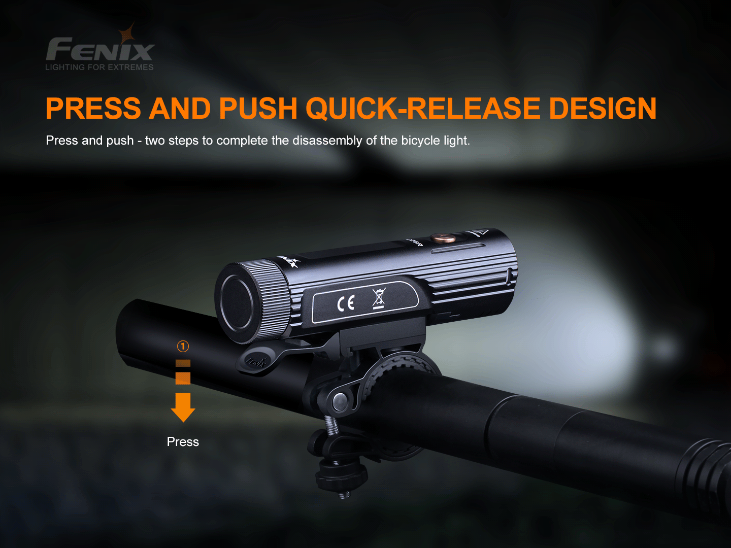 Fenix BC26R USB-C Rechargeable Bike Front Light - 1,600 Lumens