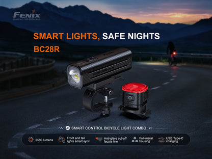 Fenix BC28R Smart Sync Bike Light Combo [2,500 Lumens]