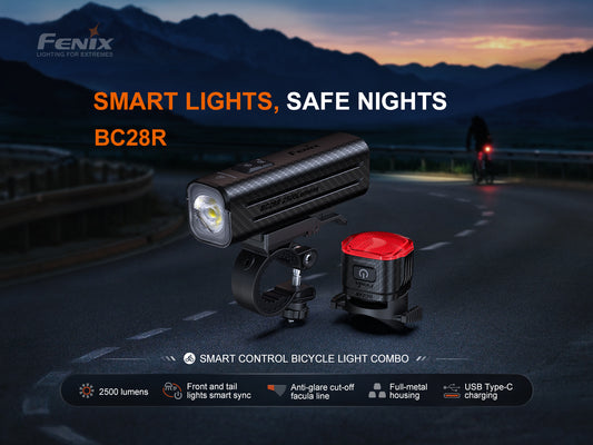 Fenix BC28R Smart Sync Bike Light Combo [2,500 Lumens]