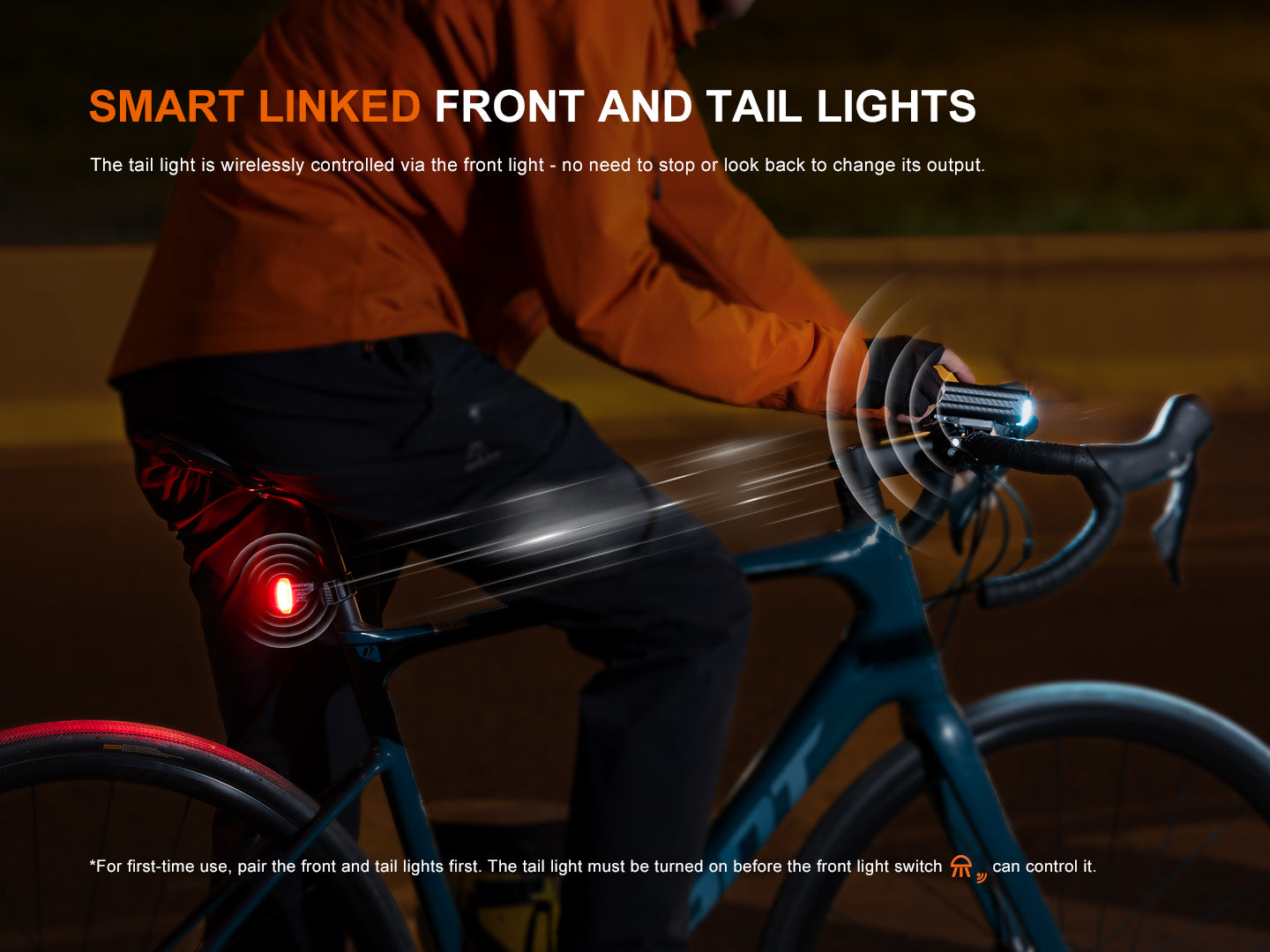 Fenix BC28R Smart Sync Bike Light Combo [2,500 Lumens]