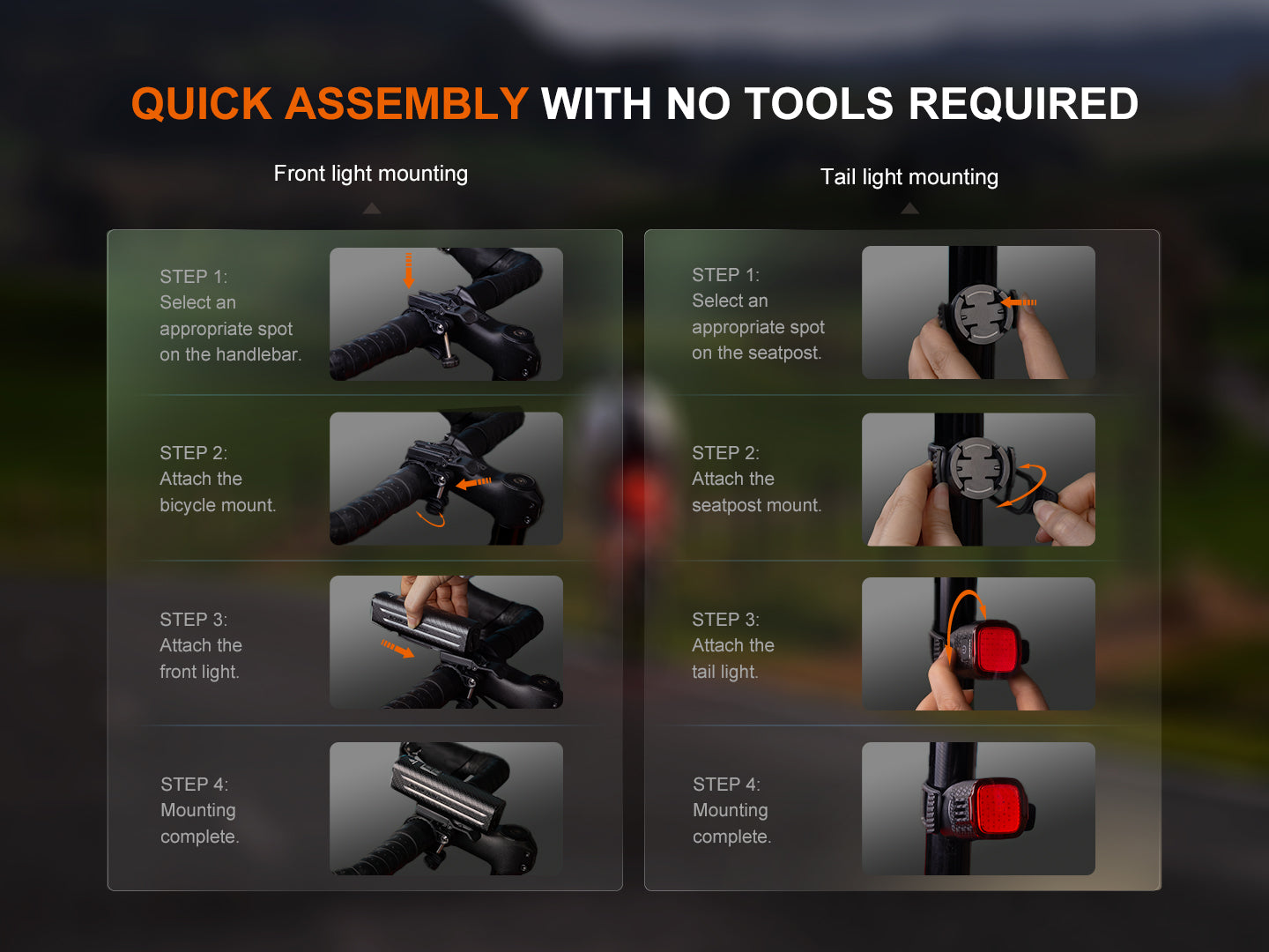 Fenix BC28R Smart Sync Bike Light Combo [2,500 Lumens]