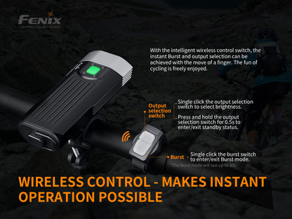 Fenix BC30 V2 Dual Beam Bike Front Light with Wireless Remote - 2,200 Lumens