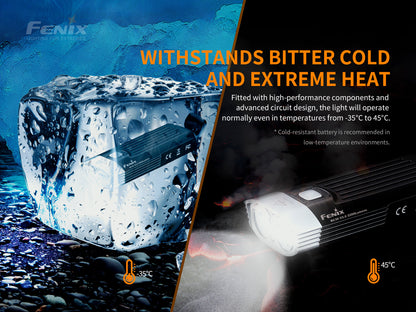 Fenix BC30 V2 Dual Beam Bike Front Light with Wireless Remote - 2,200 Lumens
