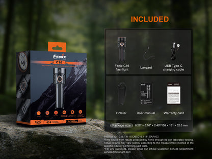 Fenix C16 Multi Light Sources Flashlight [6,000 Lumens]