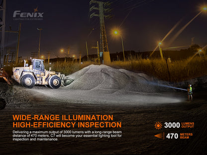 Fenix C7 High Performance Rechargeable Flashlight - 3,000 Lumens