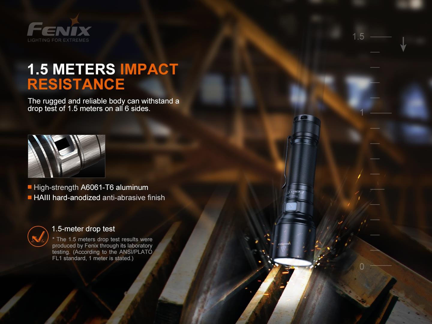 Fenix C7 High Performance Rechargeable Flashlight - 3,000 Lumens