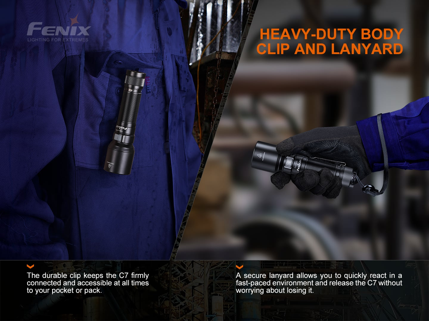 Fenix C7 High Performance Rechargeable Flashlight - 3,000 Lumens